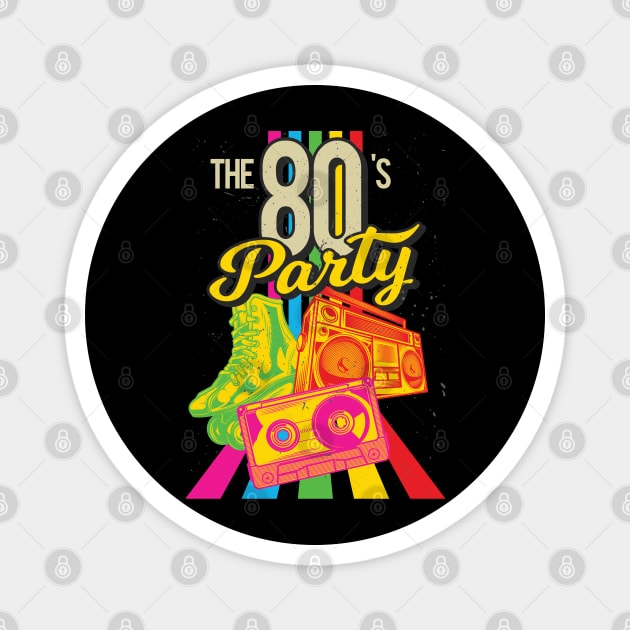 80's Party Life Magnet by ManxHaven